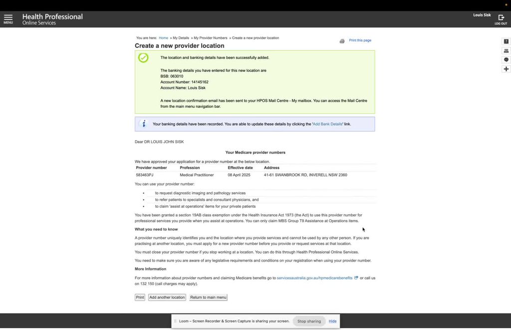 Medicare Number Confirmation