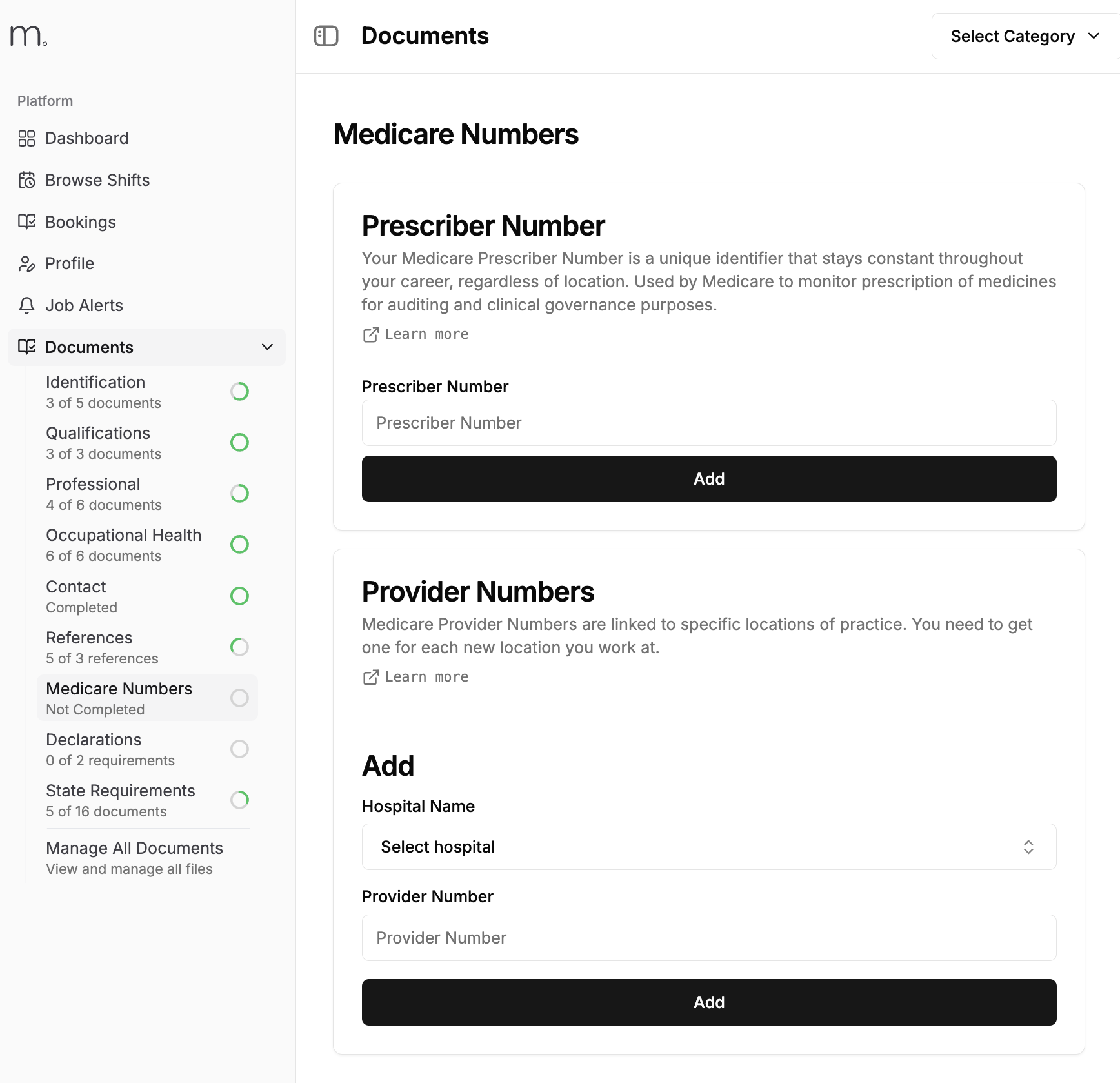 How to upload your Medicare provider and prescriber numbers in Medlo's UI